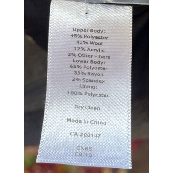 Talbots Black White Color Block Houndstooth Wool Blazer Jacket Size 12 Lawyer - Picture 10 of 10